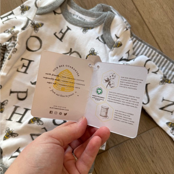 BURTS BEES BABY 3 pack of onesies - Picture 4 of 9